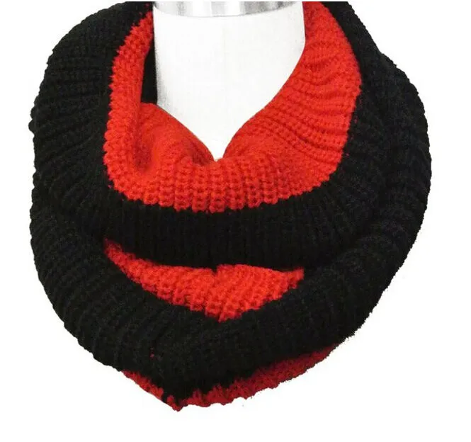 Women's Winter Warm Infinity 2 Circle/Loop Cable Knit Cowl Neck Long Scarf Shawl