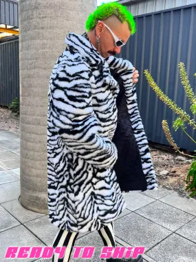 ZEBRA FAUX FUR JACKET • READY TO SHIP •